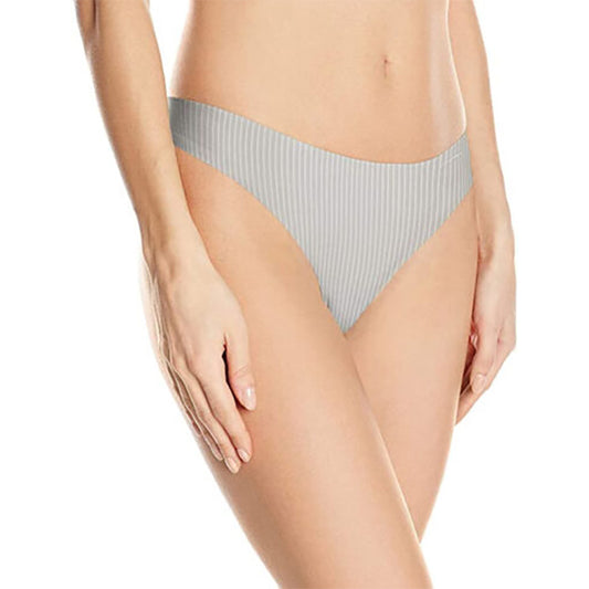 Calvin Klein Invisibles Thong Panty, Parallel Lines Gray XL