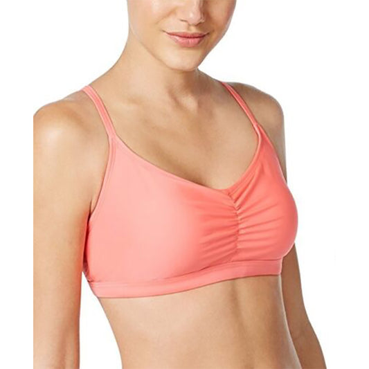 GO by Gossip Soft Pink Layered Sleek Strappy Racerback Bikini Top New, XL