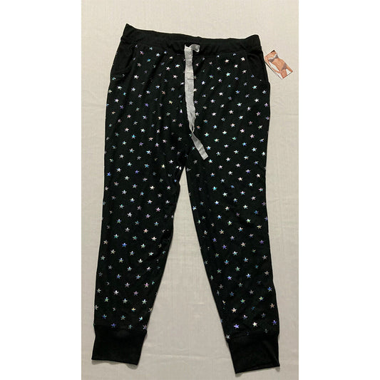 Jenni Twinning Super Soft Long Sleeve Pajama Pants Black L