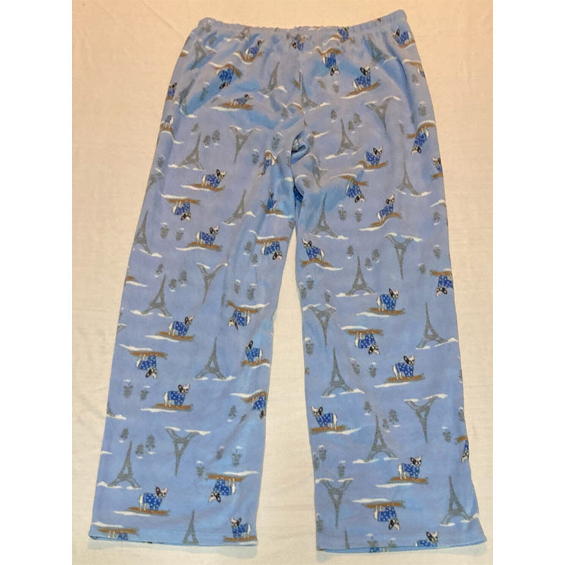 Charter Club Short Sleeve Cotton Pajama Pants Blue M