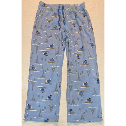 Charter Club Short Sleeve Cotton Pajama Pants Blue M