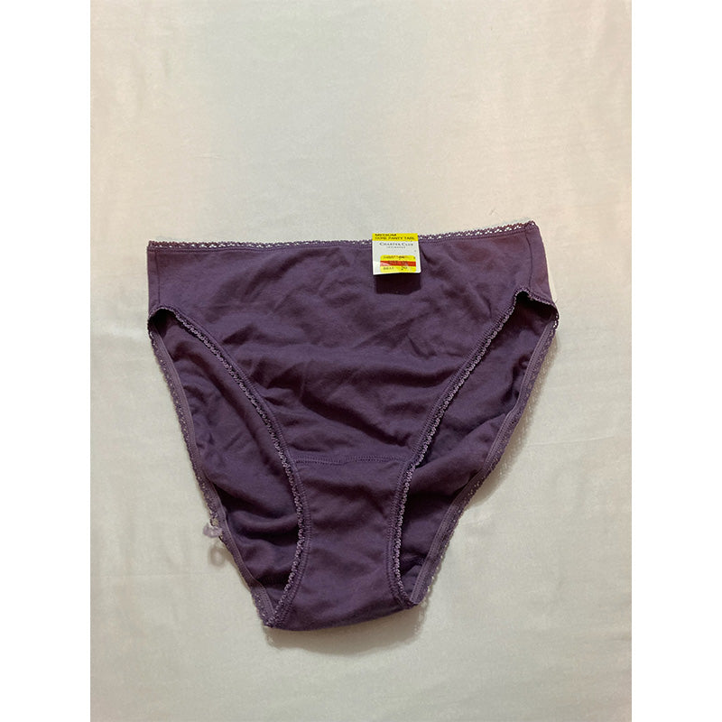 NWD Charter Club Everyday Cotton High-Cut Brief Purple M