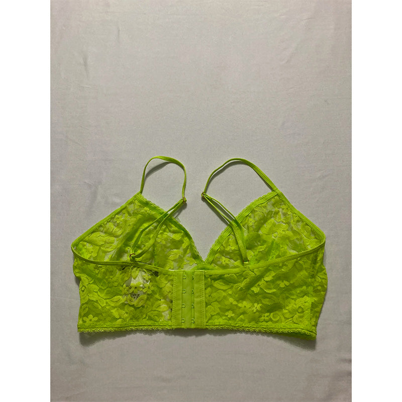 INC International Concepts Intimates Lace Bralette Green M
