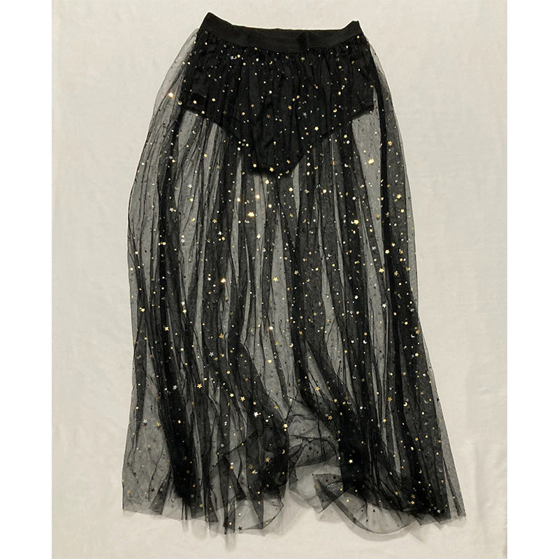 Unbranded Women's Sheer Tutu Skirt Black S