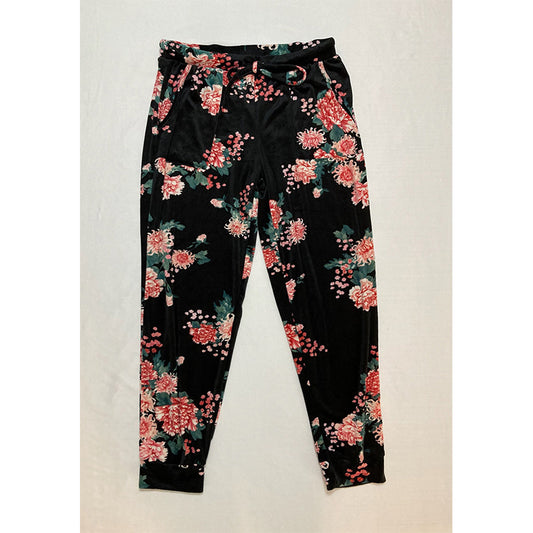 Flora Nikrooz Printed Velour Pajama Pant Multicolor L