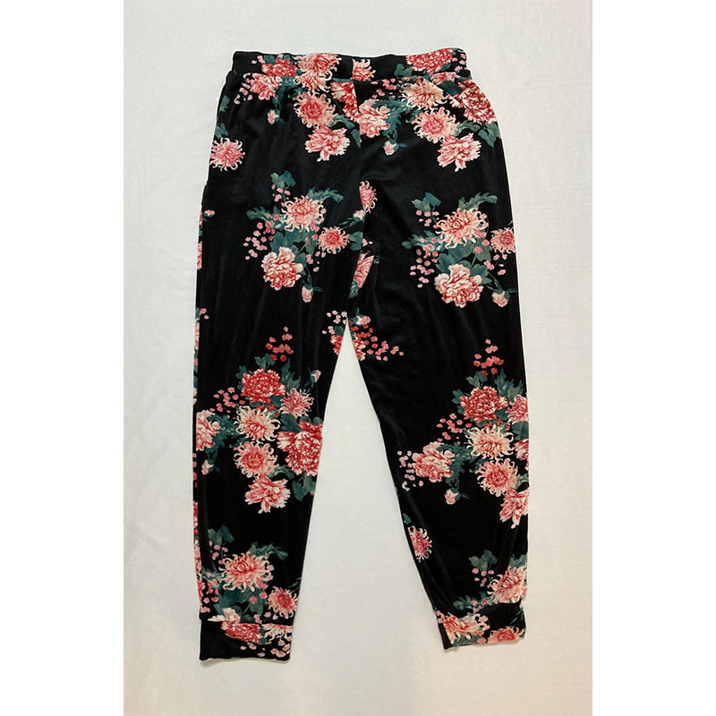 Flora Nikrooz Printed Velour Pajama Pant Multicolor L