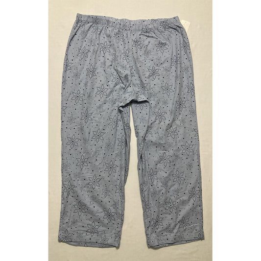 Charter Club Pajama Pants Grey Floral 2XL