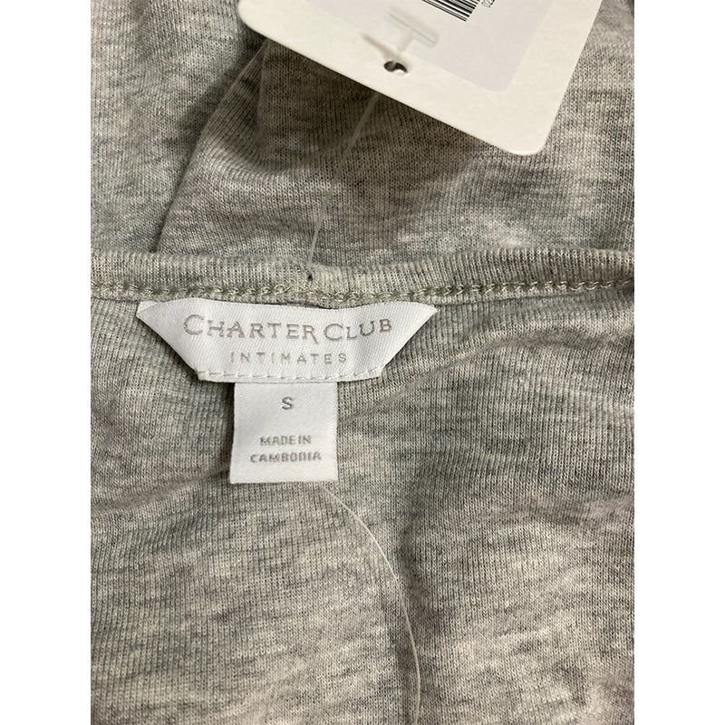 Charter Club V-Neck T-Shirt Pajama Grey S