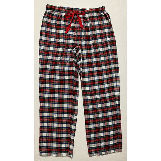 Unbranded Pajama Pants Long Sleeve Plaid Red L