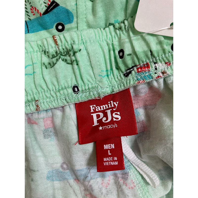 Family Pj Men Pajama Pants Elastic Band Multicolor L