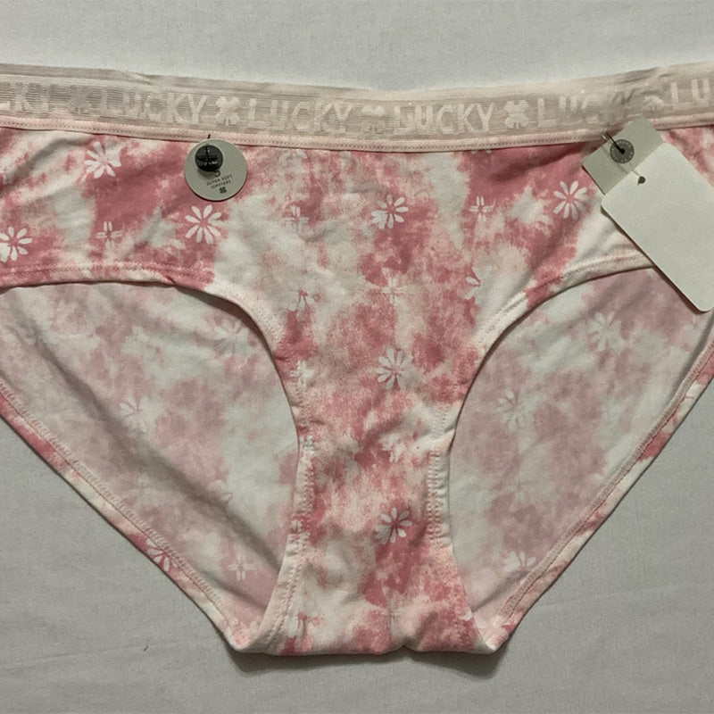 Lucky Brand Ultra Soft High Cut Full Coverage Panties Pink XL