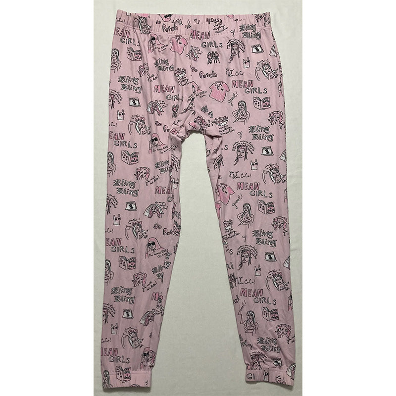 Meangirls Pajama Pants Long Sleeve Pink L