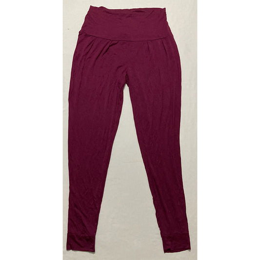 Angel Maternity Pregnancy Sweatpants Comfortable Red Wine M