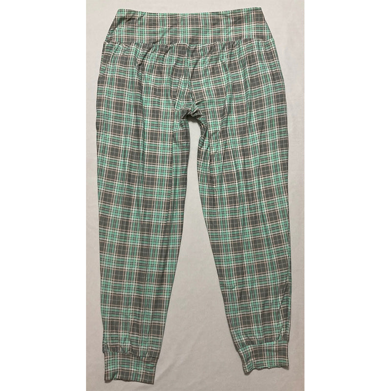 Unbranded Wide Leg Flannel Sleep Pant Green L