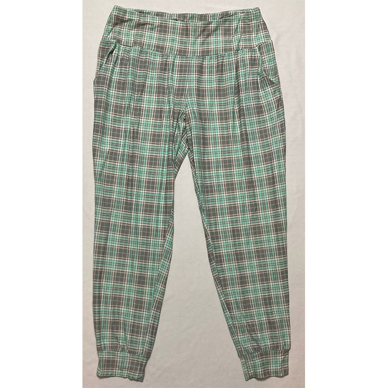 Unbranded Wide Leg Flannel Sleep Pant Green L