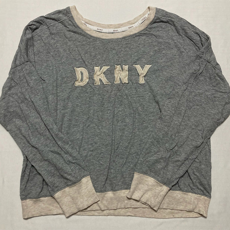 NWD DKNY Sets Gray Elastic Band Logo Graphic Long Sleeve L