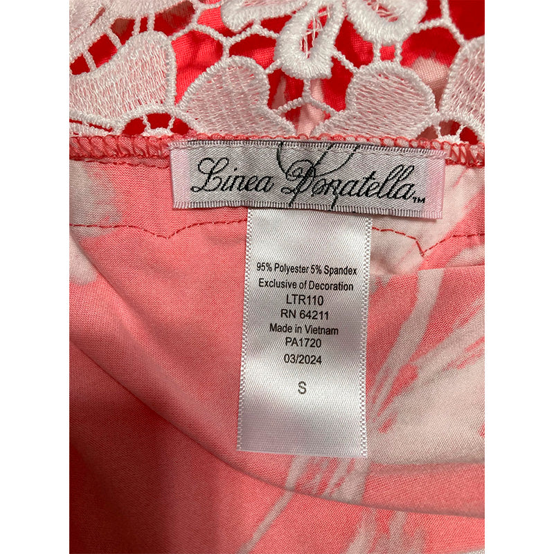 Linea Donatella Sleepshirt Coral Floral S