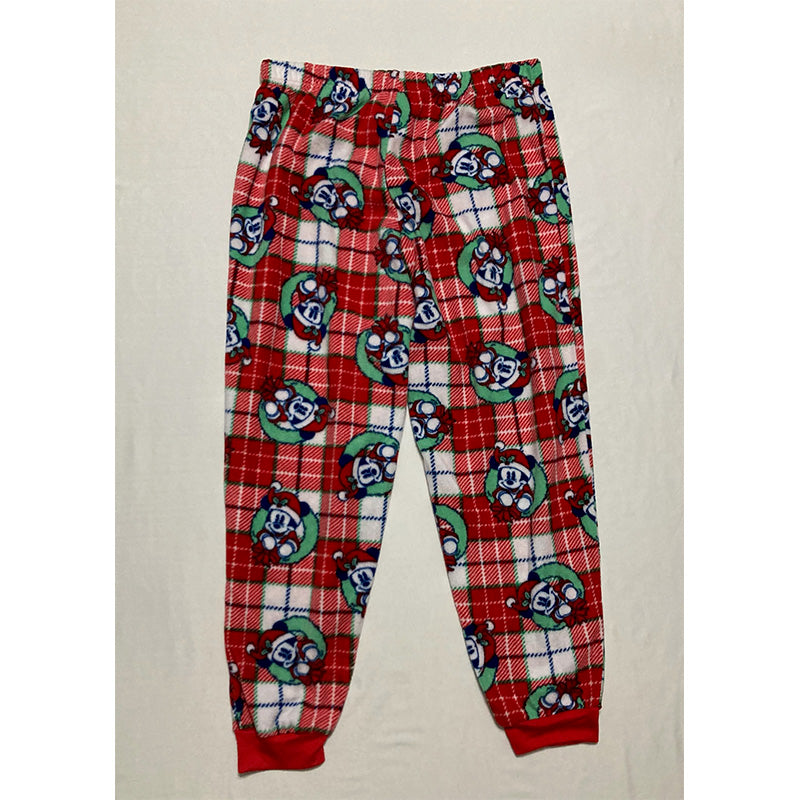 Unbranded Pajama Pants Waist Band Red Mickey M