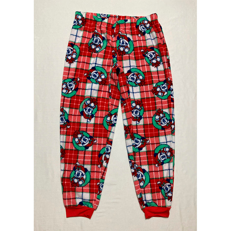 Unbranded Pajama Pants Waist Band Red Mickey M