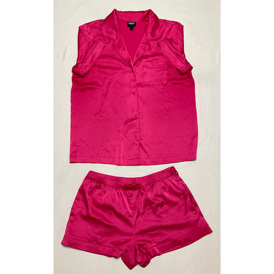 INC Pajama Set Notch Collar Pink S