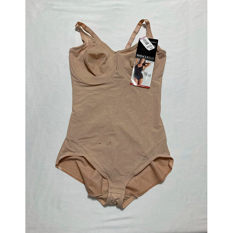 NWD Miraclesuit Shapewear Extra Firm Sexy Sheer Shaping Nude 42D