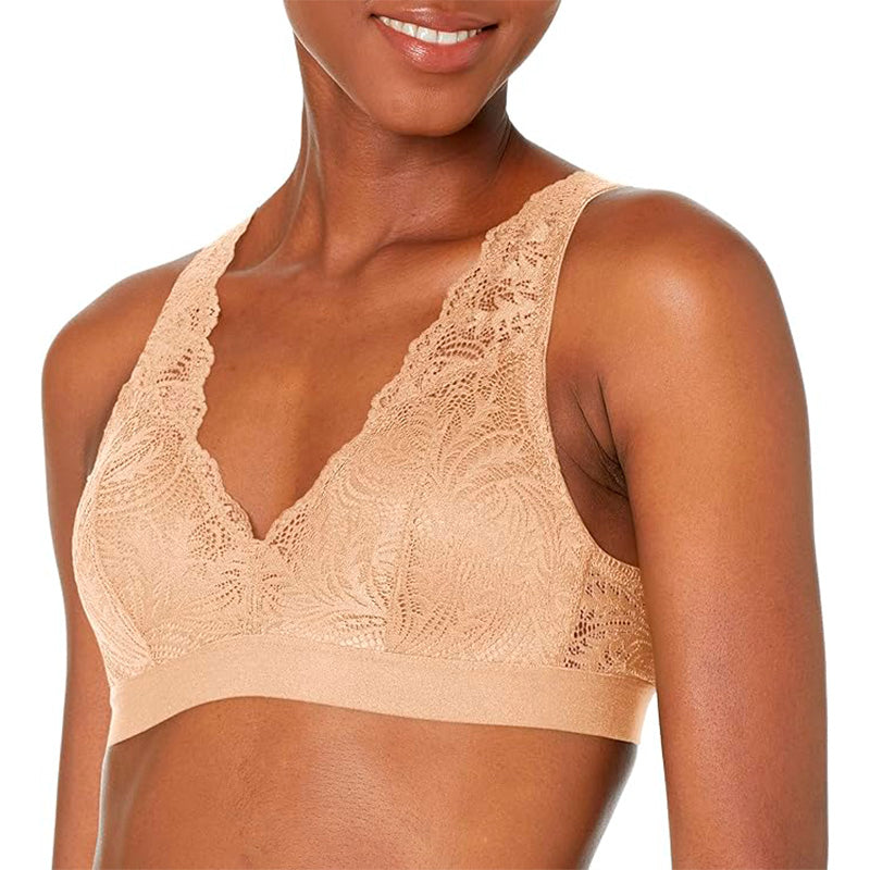 NWD Bali Comfort Revolution Scallop Lace Wirefree Bralette Latte M