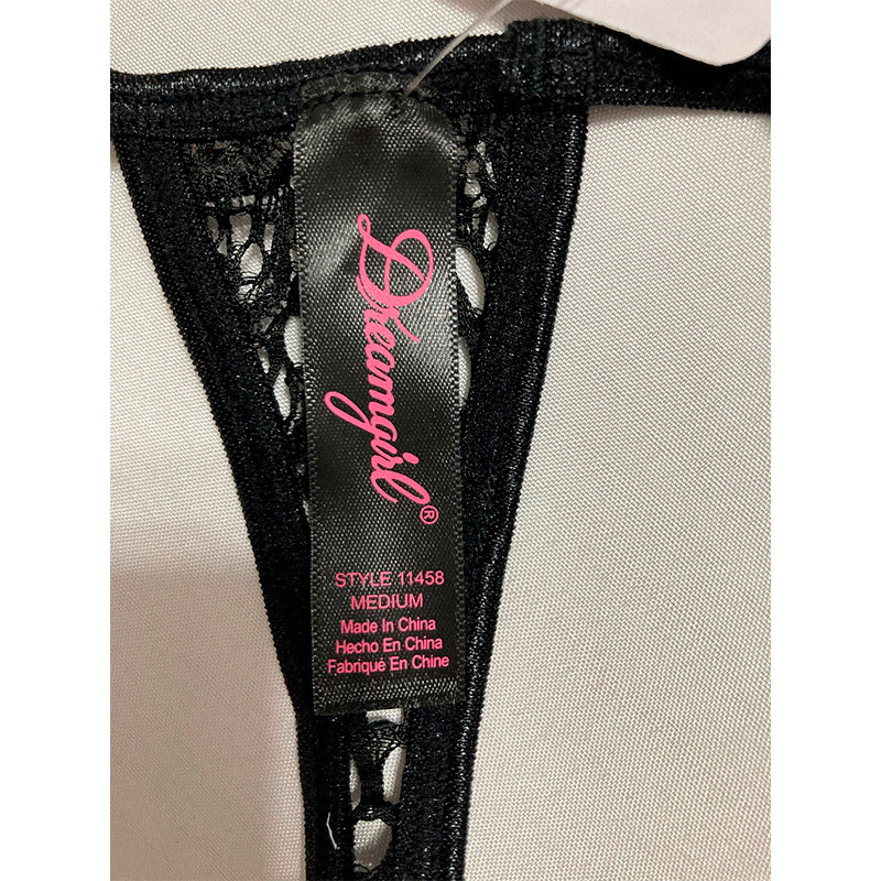 Dreamgirl Thong Lace Black M