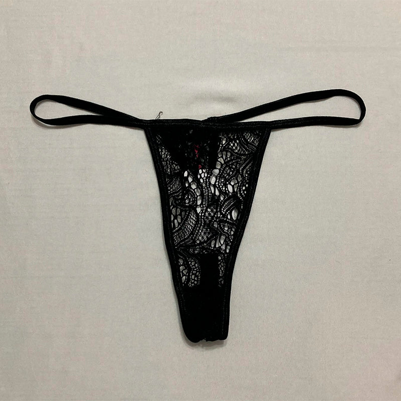 Dreamgirl Thong Lace Black M