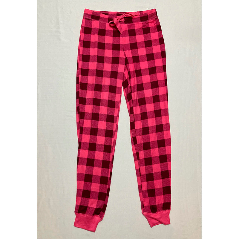 Jenni Pajama Pants Long Sleeve Waistband Pink Striped XS