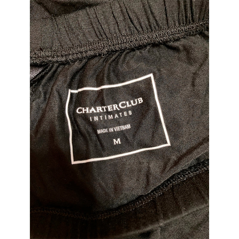 Charter Club Pajama Pants Long Sleeve Black M