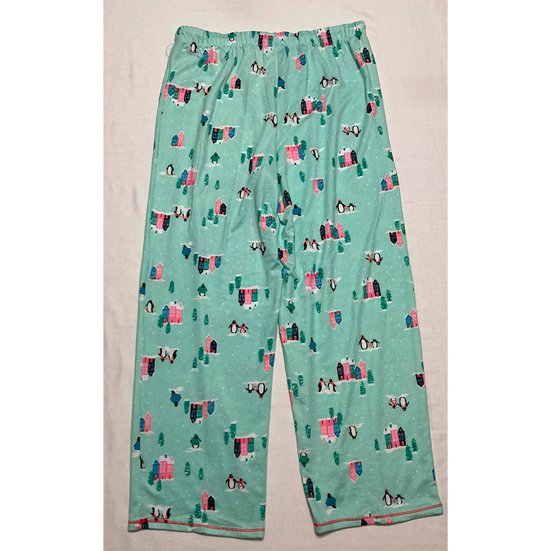 Cuddl Duds Pajama Pants Waist Band Multicolor L