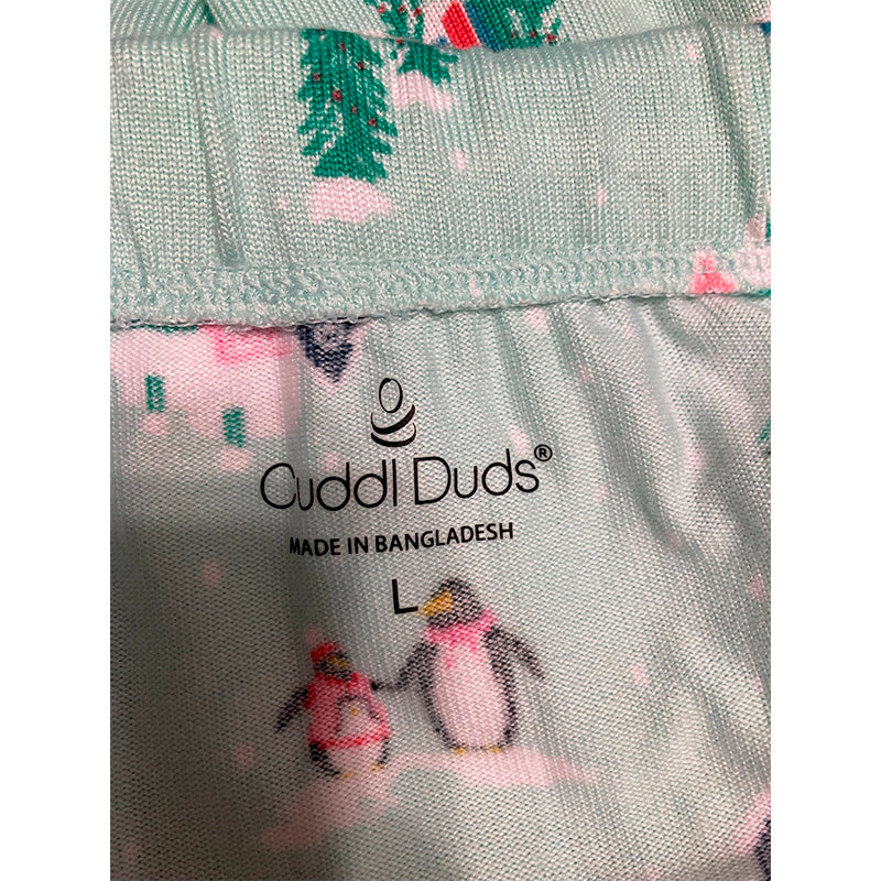 Cuddl Duds Pajama Pants Waist Band Multicolor L