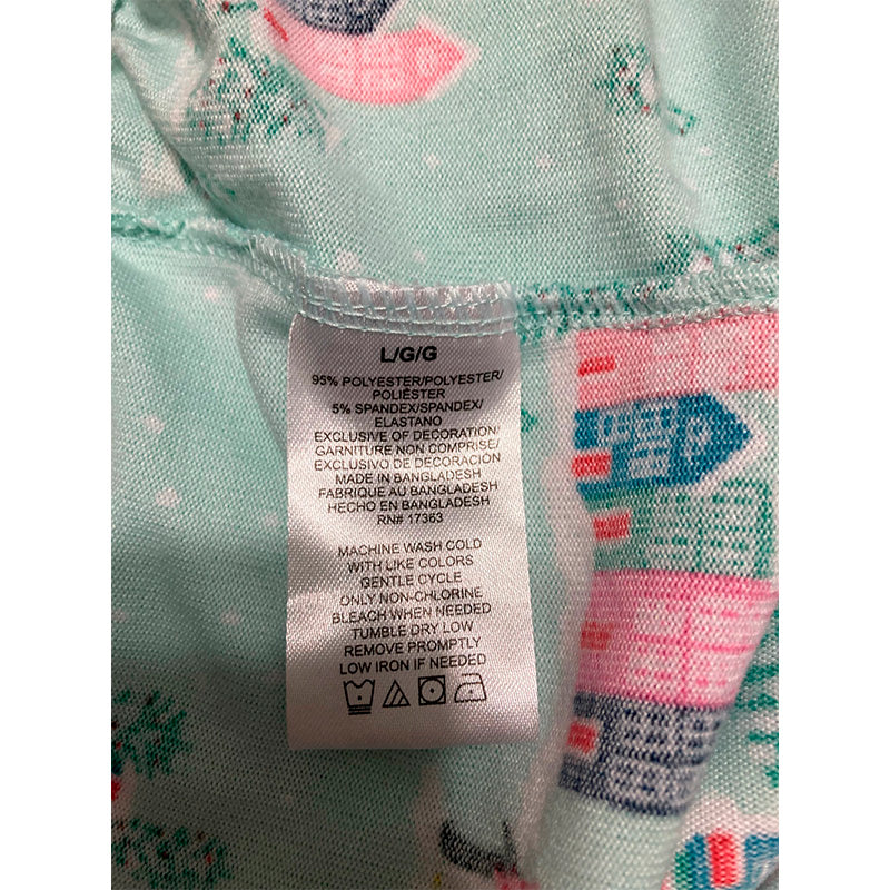 Cuddl Duds Pajama Pants Waist Band Multicolor L