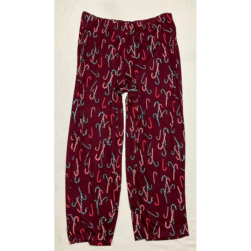 Charter Club Pajama Pants Waist Band Burgundy XL