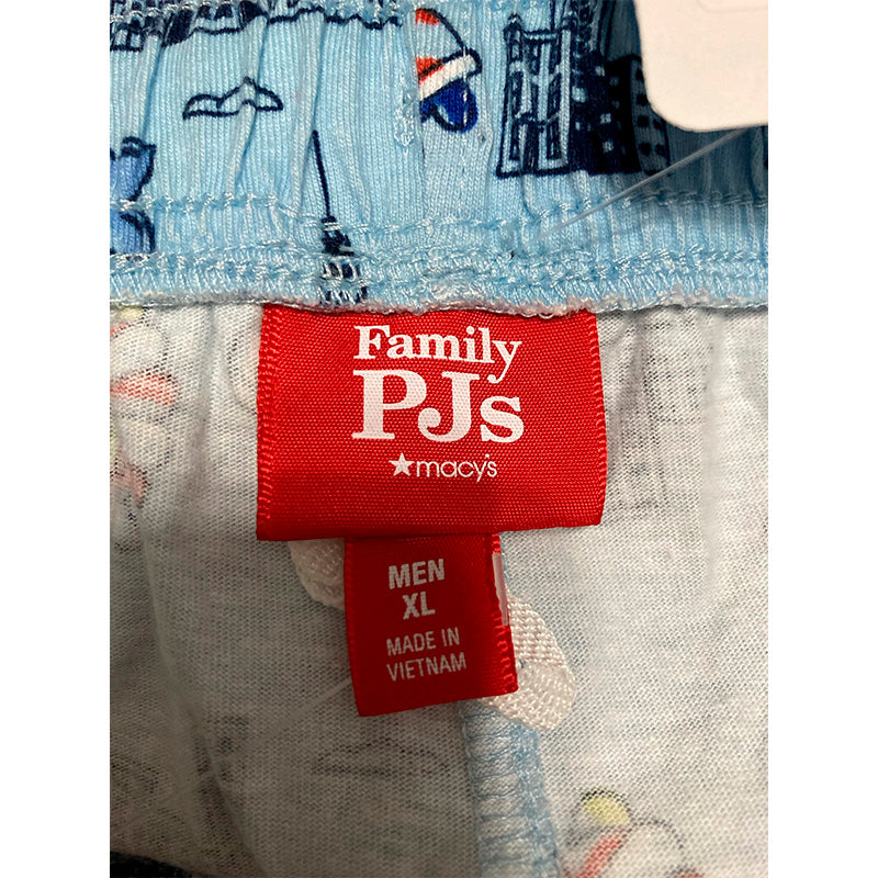 Family Pjs Men Pajama Pants Blue XL