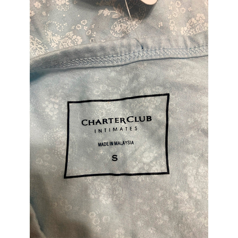 Charter Club Pajama Set Round Neck Blue S