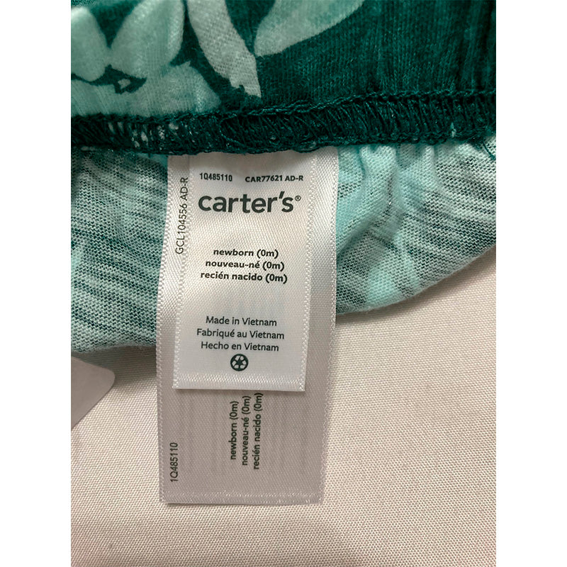 Carter's Pajama Short Newborn Green 0M