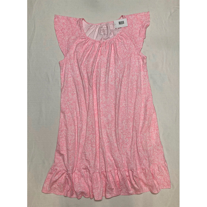 Charter Club Sleepshirt Round Neck Pink Floral M