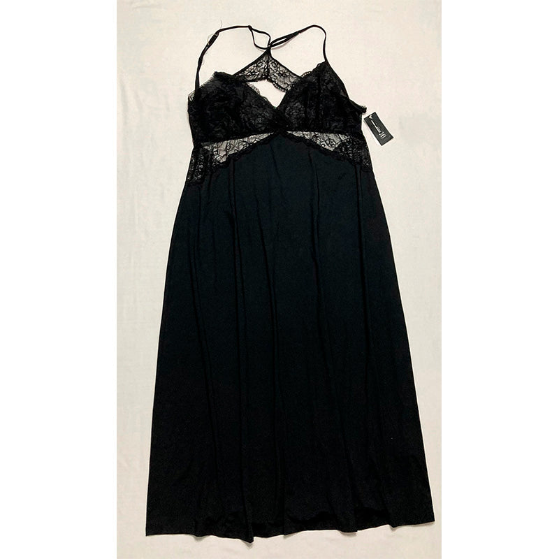 NWD I.n.c. Lace Long Nightgown Black 2XL