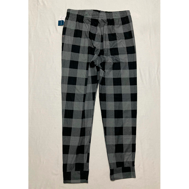 Nautica Sleep Pants Waistband Plaid Black M