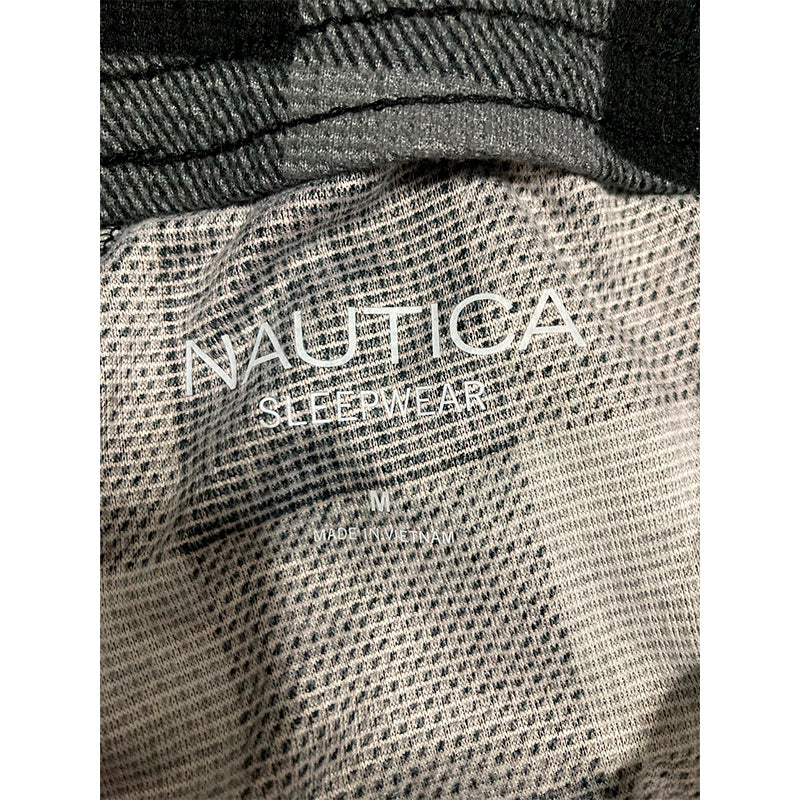 Nautica Sleep Pants Waistband Plaid Black M