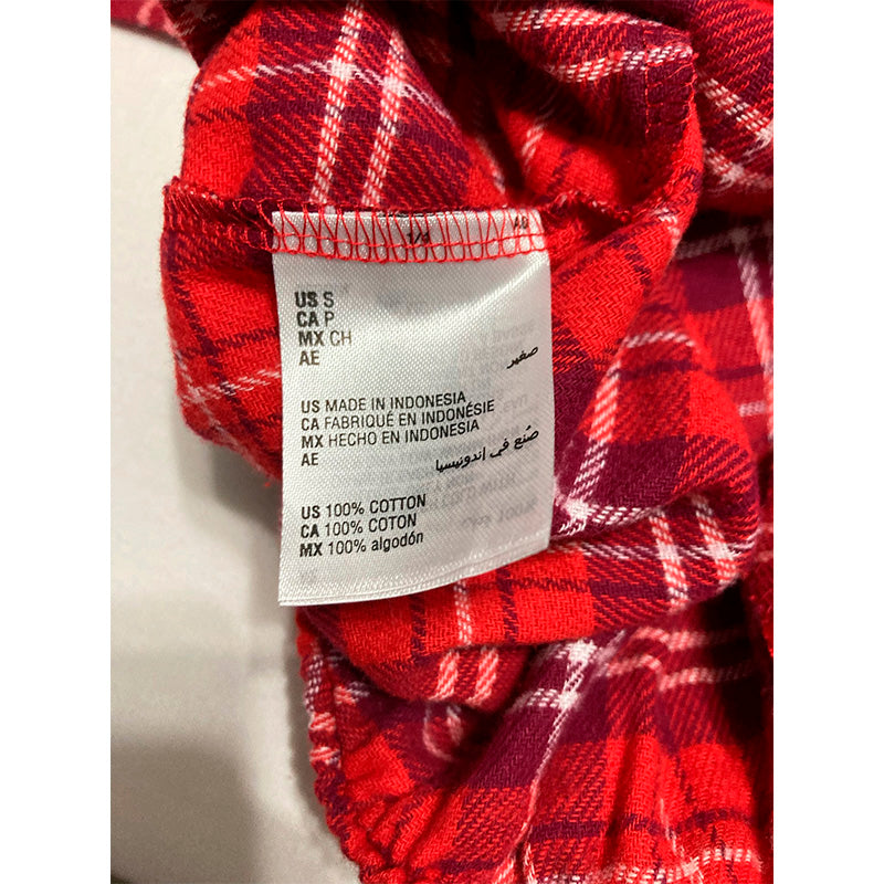 Jenni Pajama Pants With Bun Red Plaid S