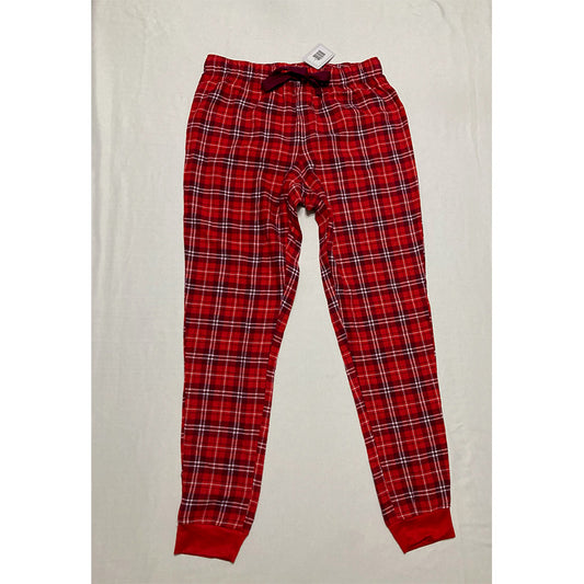 Jenni Pajama Pants With Bun Red Plaid S