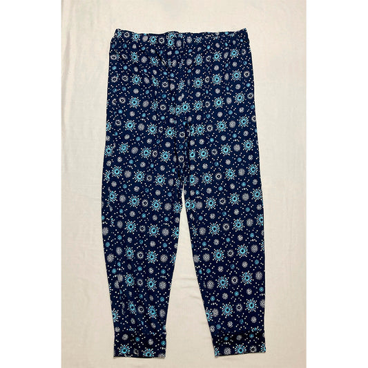 Cuddl Duds Sleep Pants Navy Floral XL