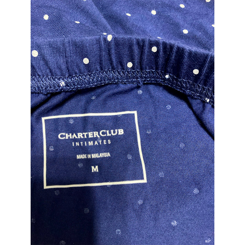 Charter Club Sleep Pants Blue Dot M