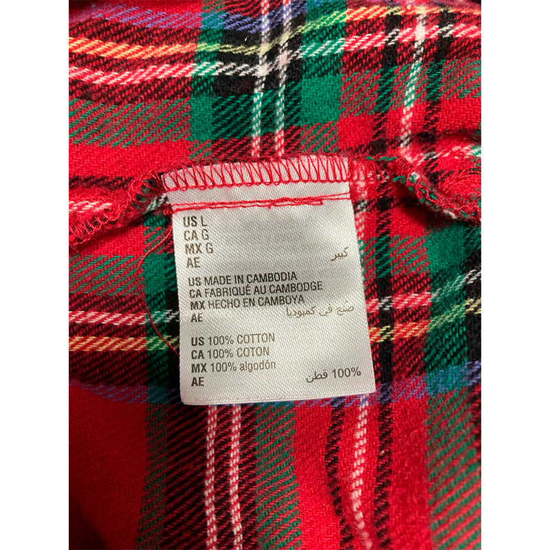 Family Pj Sleep Pants Plaid Women Multicolor L