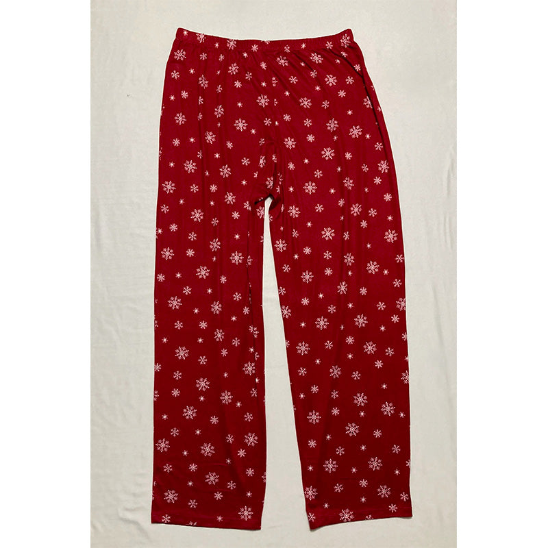 Charter Club Pajama Pants Waist Band Red Snowflake L