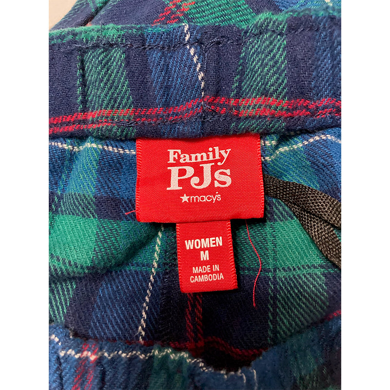 Family Pj Sleep Pants Plaid Multicolor M