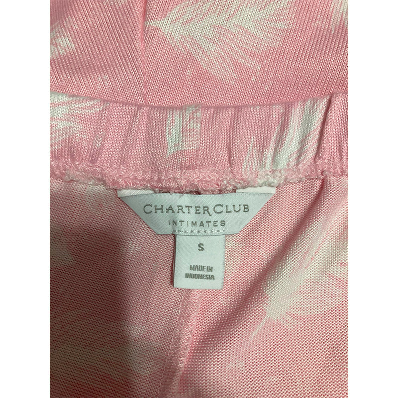 Charter Club Sleep Pants Pink Feathers S