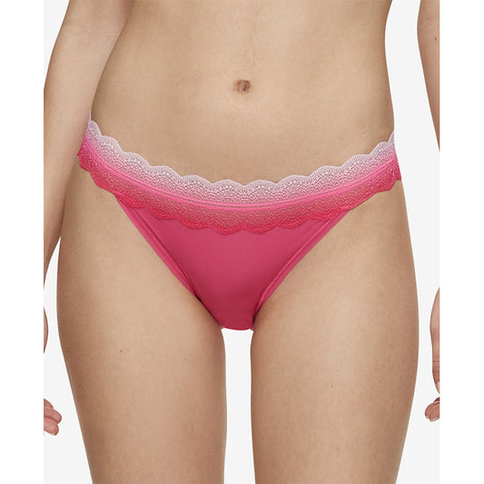 Calvin Klein Lace Trim Bikini Underwear Raspberry XL